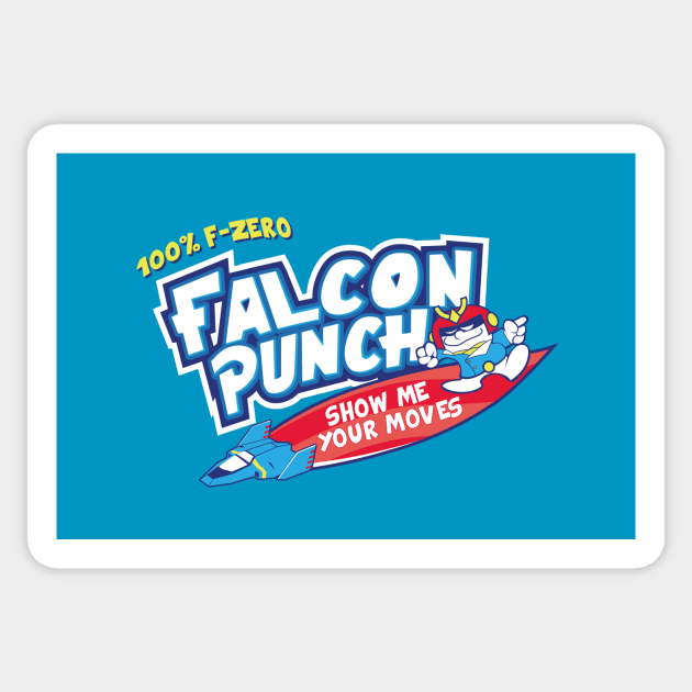 Falcon Punch Hawaiian Punch F-zero X Captain Falcon Sticker by stayfrostybro